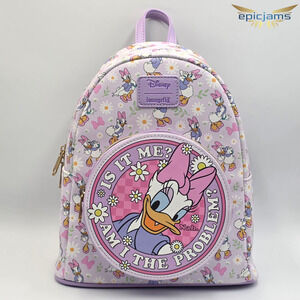 Loungefly Disney Daisy Duck Am I The Problem Floral Mini Backpack New